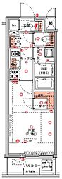ハーモニーレジデンス東京イーストコア#005 1Kの間取図画像
