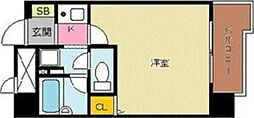 プレサンス新大阪 1Kの間取図画像