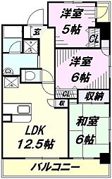シャンゼール所沢 3LDKの間取図画像