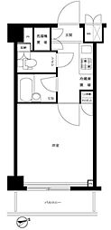 ルーブル京浜蒲田 1Kの間取図画像