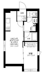 Ｒｕｙｇｏ神楽坂 2階1LDKの間取り