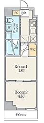 クレストコート南長崎 2Kの間取図画像