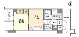 リエトコート四谷 1DKの間取図画像
