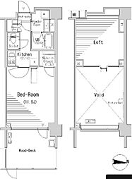 ParkAxis辰巳STAGE 1Kの間取図画像
