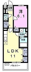 アンジュ新百合ヶ丘 1LDKの間取図画像