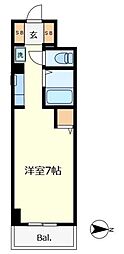 ア・ビヤントキヨ 1Kの間取図画像