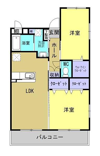 クロスワイズ中西町 405｜宮崎県宮崎市中西町(賃貸マンション2LDK・4階・54.18㎡)の写真 その2