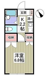 サンライズ3 1Kの間取図画像