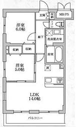 Serenity 2LDKの間取図画像