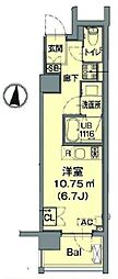 不二美屋III ワンルームの間取図画像