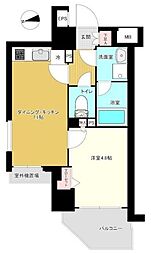 パレステュディオ目黒東 6階1DKの間取り