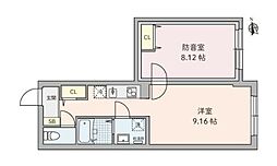 ラシクラス野方 2Kの間取図画像