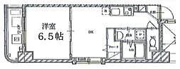 LeavellGrande横浜中川 1DKの間取図画像