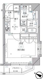 TRADIS東十条 7階1Kの間取り
