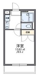 レオパレスタカ 1Kの間取図画像