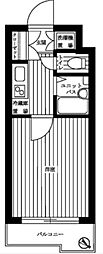 ルーブル恵比寿サウスガーデン 1Kの間取図画像