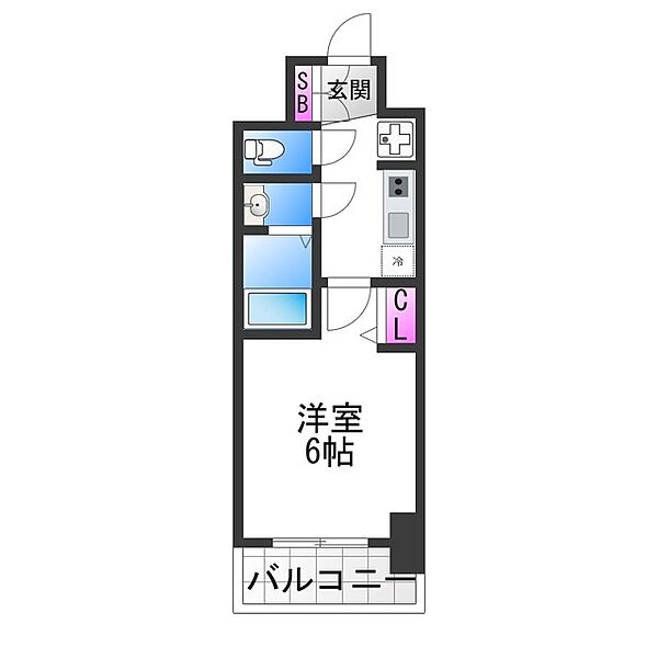 アドバンス大阪フルーヴ ｜大阪府大阪市西淀川区野里２丁目(賃貸マンション1K・13階・21.09㎡)の写真 その2