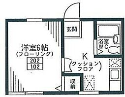 カーサ榊原 1階1Kの間取り