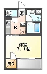 サンガーデン西早稲田 1Kの間取図画像