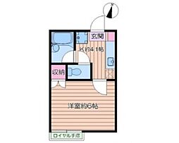 ピース・スクウェア鶴見II 1階1Kの間取り