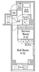 VAINQUEUR iwamotocho 4階ワンルームの間取り