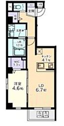 イーストランド日本提 1LDKの間取図画像