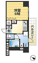 JR東海道・山陽本線 元町駅 徒歩8分の賃貸マンション 9階1Kの間取り