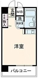 シャルマン中野坂上 ワンルームの間取図画像