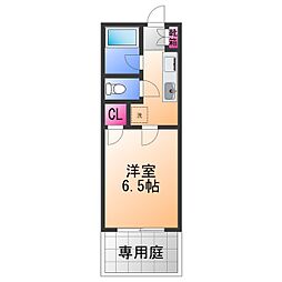 エステート羽倉崎 1Kの間取図画像