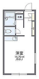 レオパレス武蔵砂川I 1階1Kの間取り