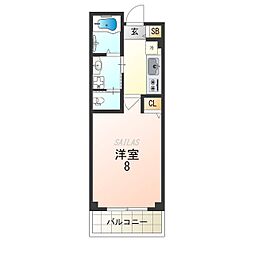 阪急神戸本線 塚口駅 徒歩5分の賃貸マンション 4階1Kの間取り