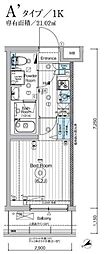 MAXIV横浜青葉 1Kの間取図画像
