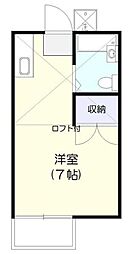 ローズハウス ワンルームの間取図画像