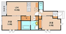 メゾンクレール日暮Ｓｏｕｔｈ 2階3LDKの間取り