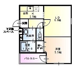 ルーチェ 1LDKの間取図画像