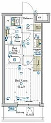 MAXIV CROS川口元郷 1Kの間取図画像