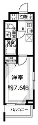 プレール・ドゥーク下北沢 1Kの間取図画像