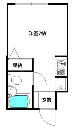 サンビレッジ2 ワンルームの間取図画像