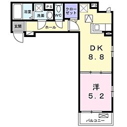 メゾンルミネ中町 1LDKの間取図画像