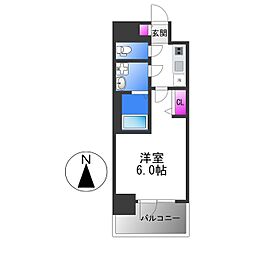Osaka Metro中央線 深江橋駅 徒歩7分の賃貸マンション 9階1Kの間取り