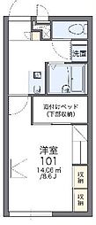 レオパレスNOSE 1Kの間取図画像