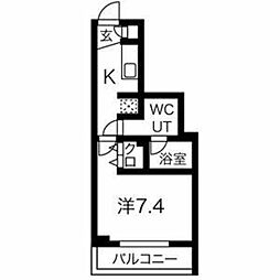 スパシエスタイル練馬春日町 4階1Kの間取り