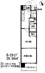アミスタ菅原 1DKの間取図画像