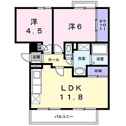 緑風館 2LDKの間取図画像