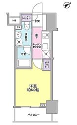 サンピエス大森 2階1Kの間取り
