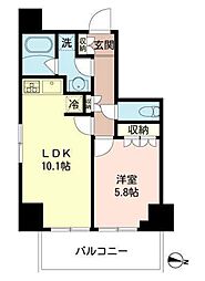 MFPRコート木場公園 1LDKの間取図画像