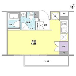 東急大井町線 中延駅 徒歩3分の賃貸マンション 1階ワンルームの間取り