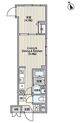 エルファーロ恵比寿 1階1LDKの間取り