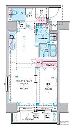 ジェノヴィア東神田グリーンヴェール 1LDKの間取図画像
