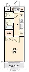 仙台市地下鉄東西線 連坊駅 徒歩5分の賃貸マンション 3階1Kの間取り